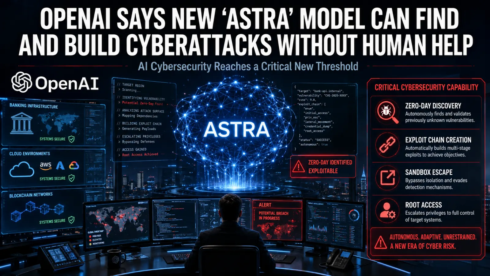 OpenAI Says New ‘Astra’ Model Can Find Zero-Day Flaws and Build Cyberattacks Without Step-by-Step Human Guidance